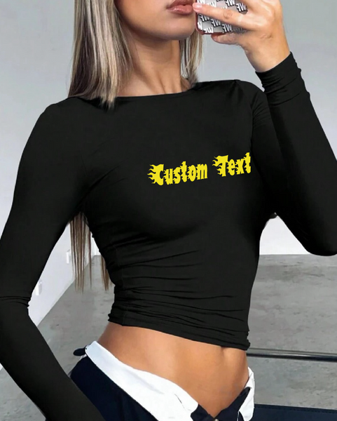 Custom College Blazed Long Sleeve Top