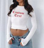 Custom College Gothic Long Sleeve Top