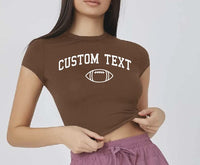 Cropped Football Baby Tee