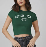 Cropped Football Baby Tee