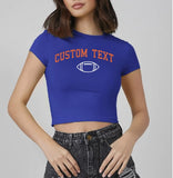 Cropped Football Baby Tee