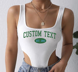 Custom High Cut Ribbed Body Suit