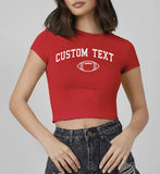 Cropped Football Baby Tee