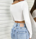 Custom Corset Long Sleeve Cropped Top