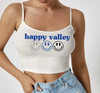 Custom Happy Tank Ribbed Cami