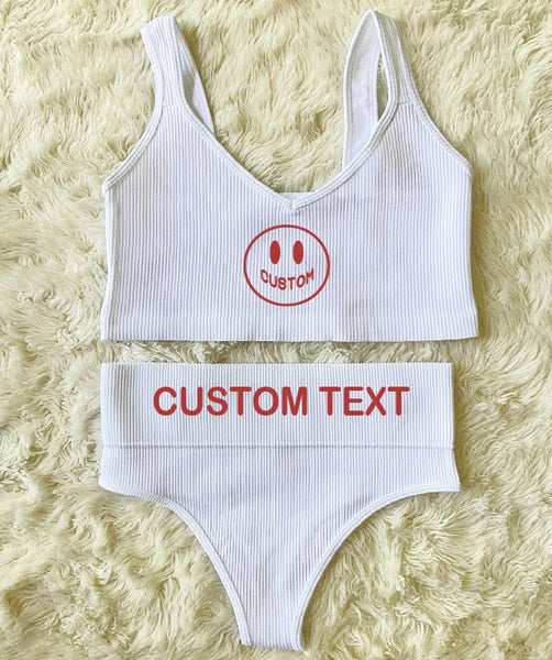 Custom Smile Ribbed Set