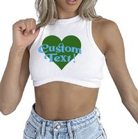 I <3 Custom Cropped Tank