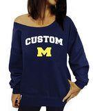 Off the Shoulder Collegiate Crewneck